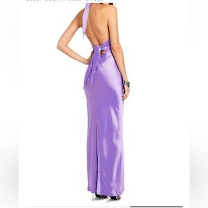 RETROFETE Ester Satin Halter Dress